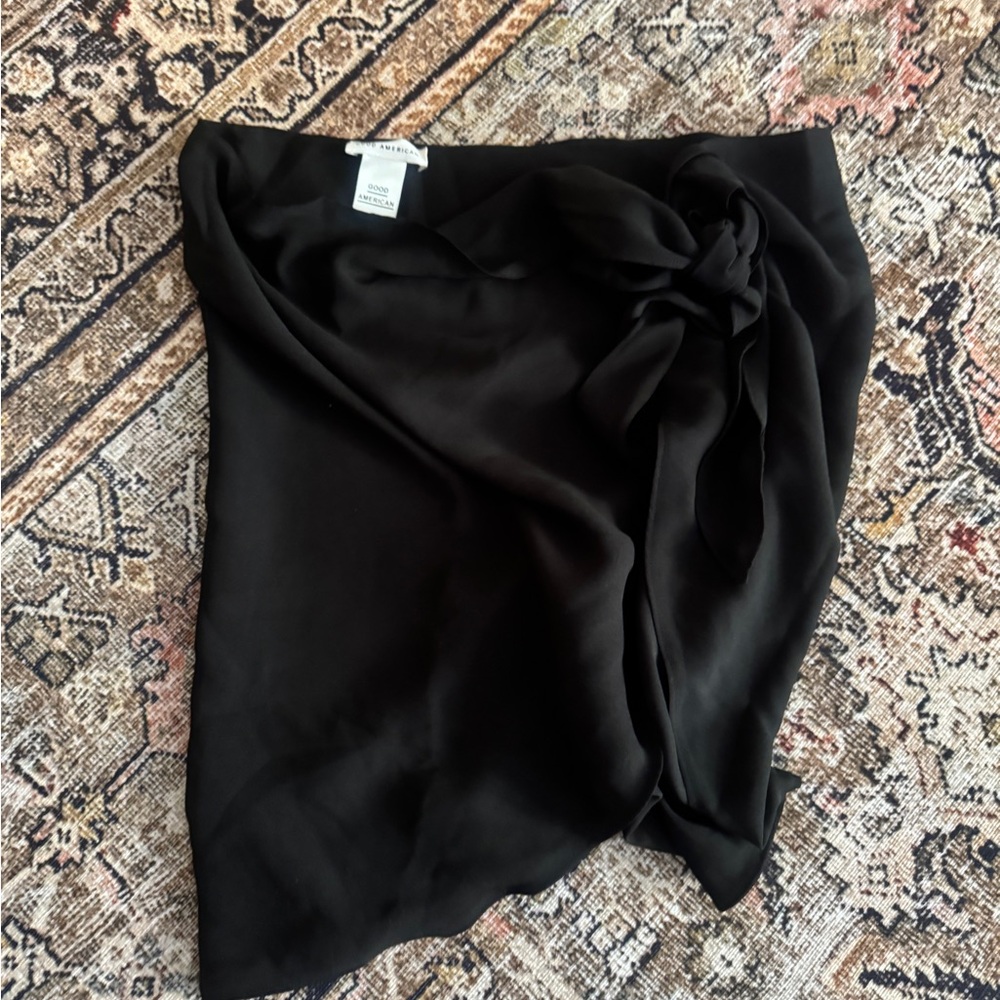 Good American Black Swim Sarong Skirt Size 0-4 Never Worn